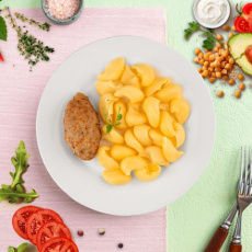 Котлета «Гурман» с макаронами