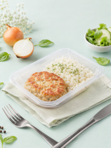 Рыбная котлета с рисом