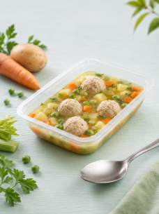 Суп овощной с мясными фрикадельками